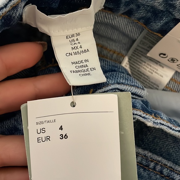 H&M Mom jeans high waisted size 4 new with tags - Picture 10 of 11